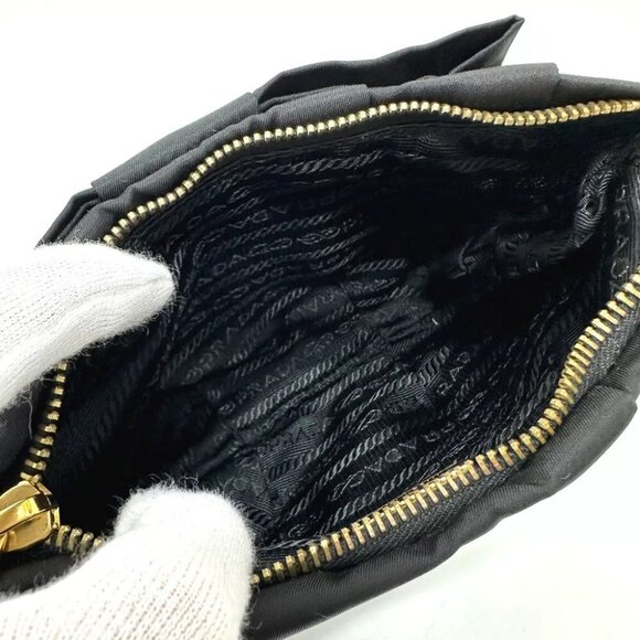PRADA Logo ribbon with Strap Small items Multi-purpose Accessory pouch - Picture 7 of 12